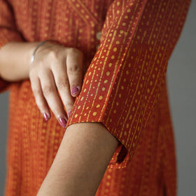 Buy Pipad Block Printed Cotton Long Kurta Online at iTokri.com