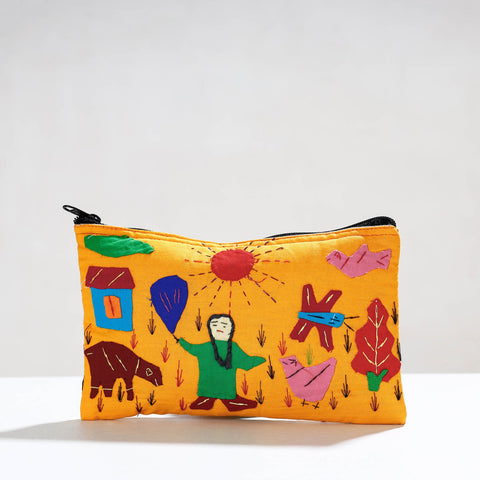  Pipli Applique Work Cotton Cosmetic Pouch 
