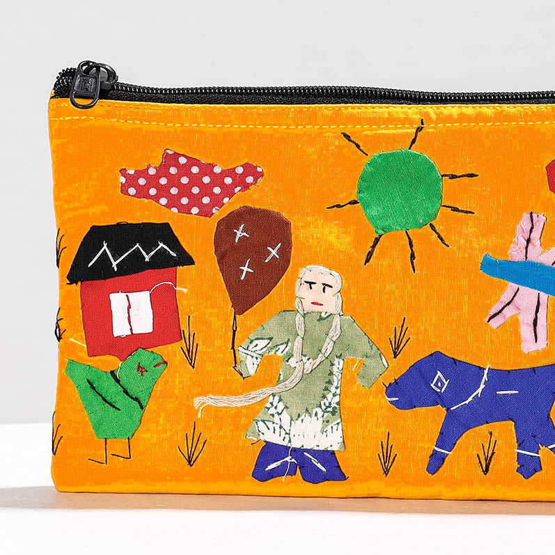  Pipli Applique Work Cotton Cosmetic Pouch 