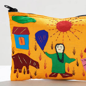  Pipli Applique Work Cotton Cosmetic Pouch 