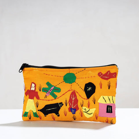  Pipli Applique Work Cotton Cosmetic Pouch 