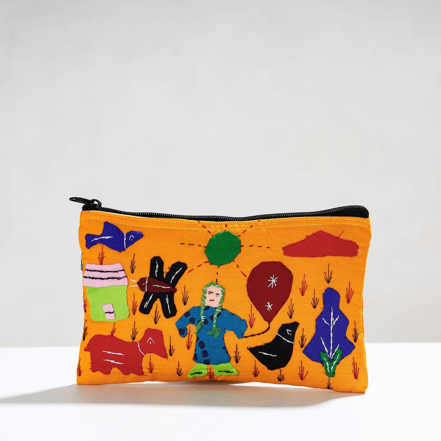  Pipli Applique Work Cotton Cosmetic Pouch 