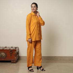 Orange - plain dyed cotton co-ord set 03 - handcrafted