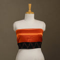 Orange Plain Mashru Silk Blouse Piece 