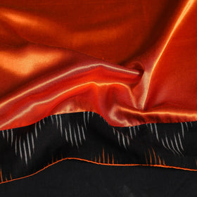 Orange Plain Mashru Silk Blouse Piece 