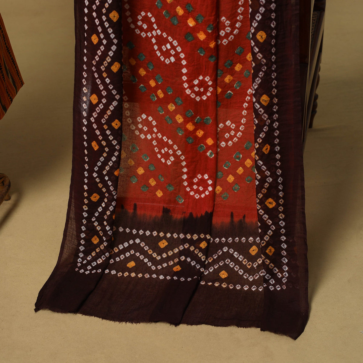 Pochampally dabi ikat cotton 2pc unstitched dress material
