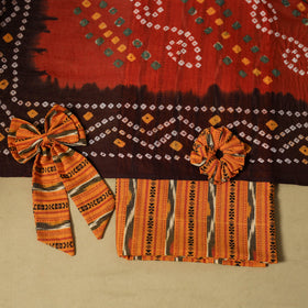 Pochampally dabi ikat cotton 2pc unstitched dress material