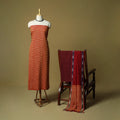 Pochampally ikat 3pc cotton unstitched dress material 43