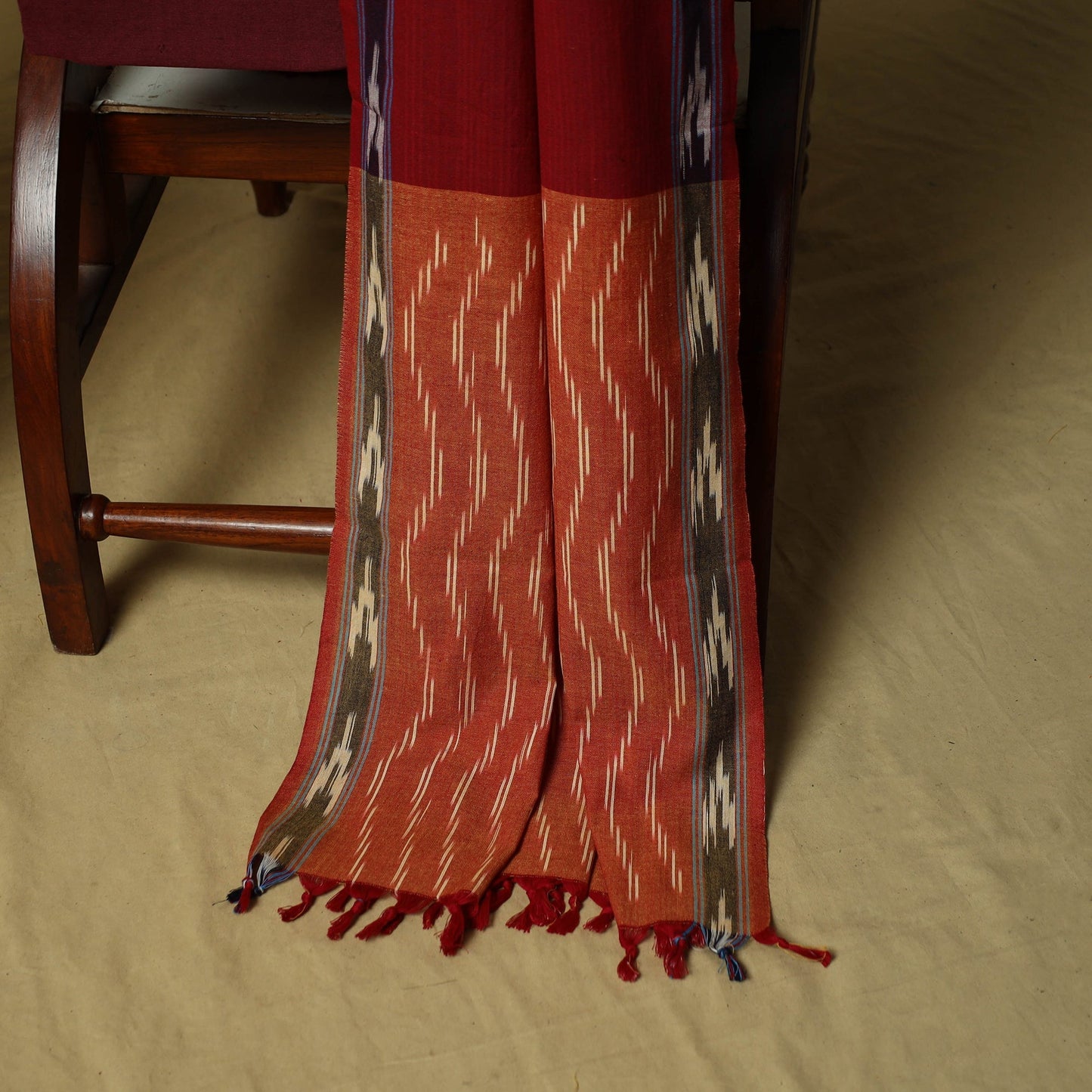 Pochampally ikat 3pc cotton unstitched dress material 43