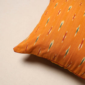 Orange - pochampally ikat cotton cushion cover 16