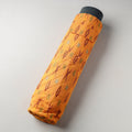 Orange Pochampally Ikat Cotton Quilted Yoga Mat Bag 