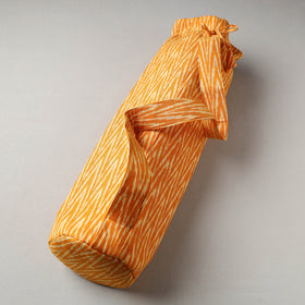 Orange Pochampally Ikat Cotton Yoga Mat Bag 