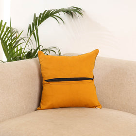 Orange - pochampally ikat cushion cover 22 - handcrafted