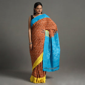  Pochampally Ikat Weave Handloom Cotton Saree Online at iTokri.com
