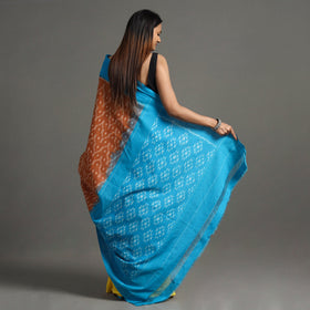  Pochampally Ikat Weave Handloom Cotton Saree Online at iTokri.com
