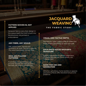 Orange - prewashed cotton jacquard fabric 06 - handcrafted