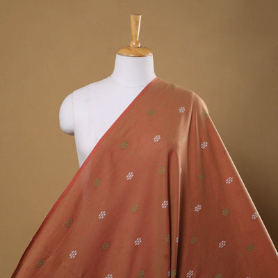 Orange Prewashed Cotton Jacquard Fabric