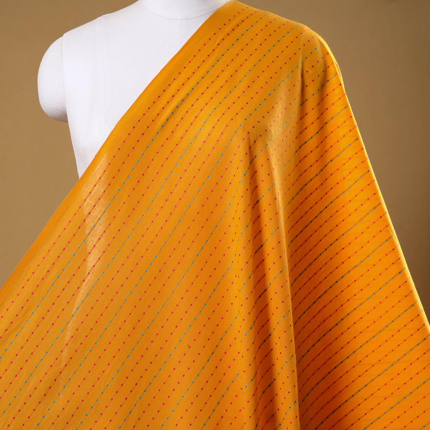 Orange - prewashed cotton jacquard weave fabric 07