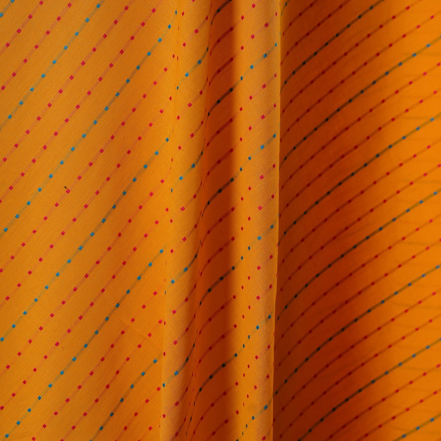 Orange - prewashed cotton jacquard weave fabric 07