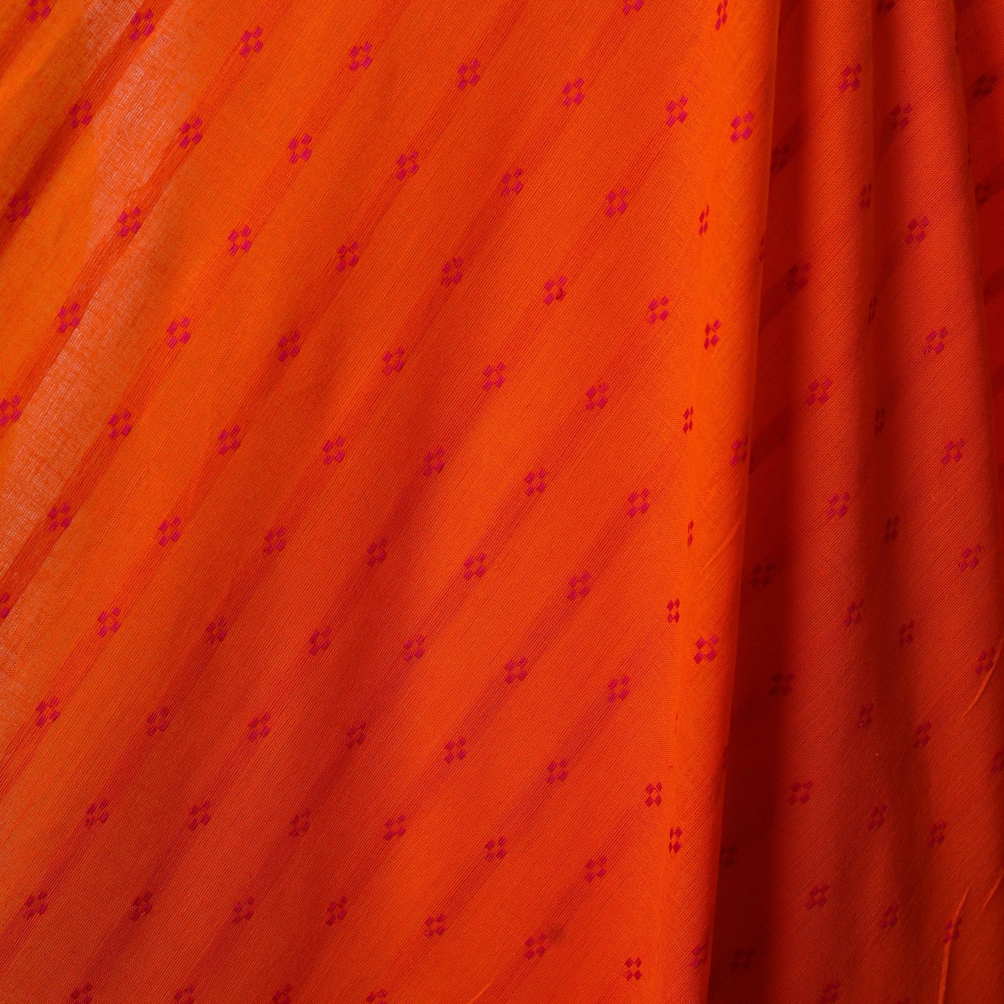 Orange - prewashed cotton jacquard weave fabric 26