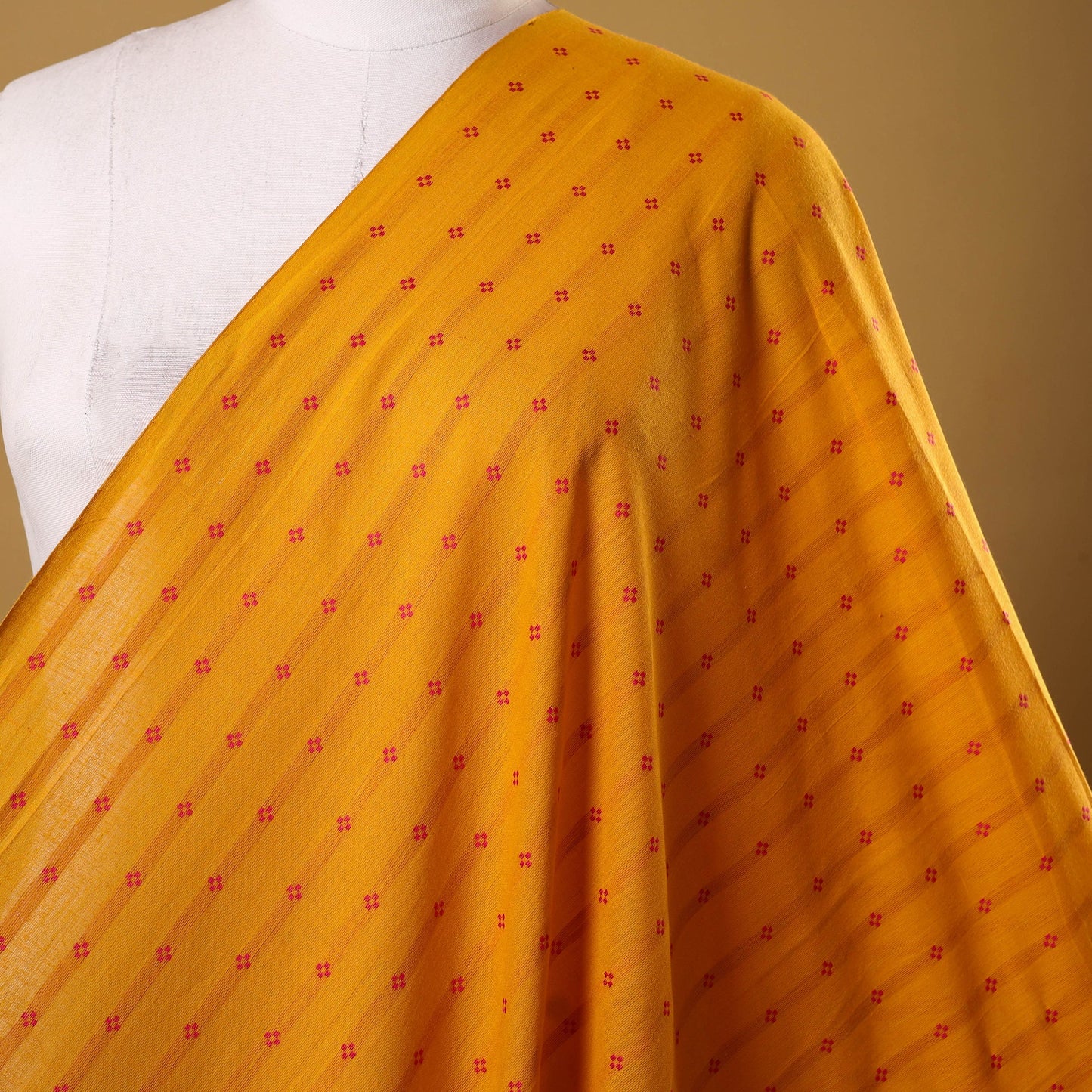 Orange - prewashed cotton jacquard weave fabric 33