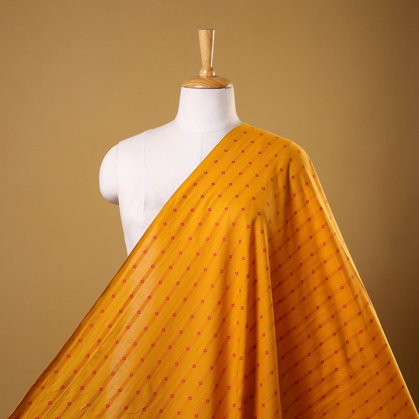 Orange - prewashed cotton jacquard weave fabric 33