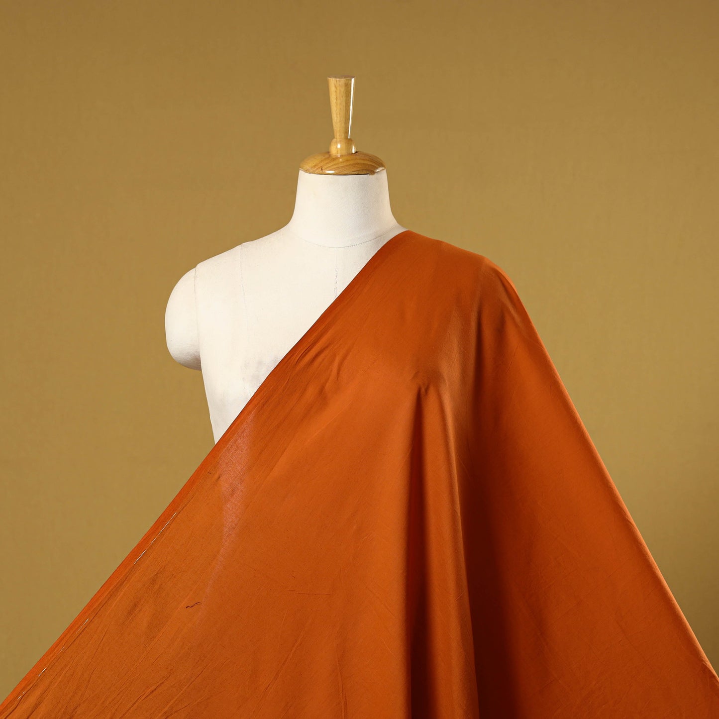 Orange - prewashed cotton plain fabric 13 - handcrafted