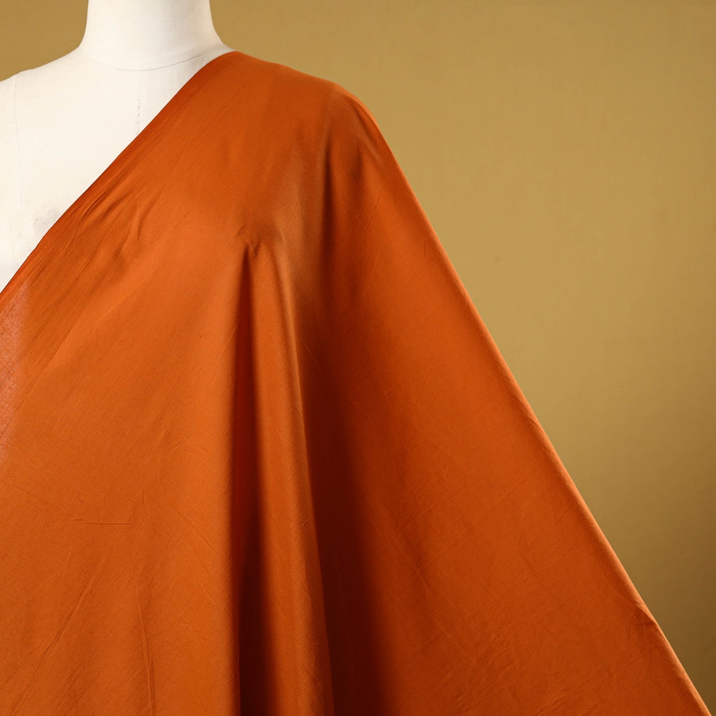 Orange - prewashed cotton plain fabric 13 - handcrafted