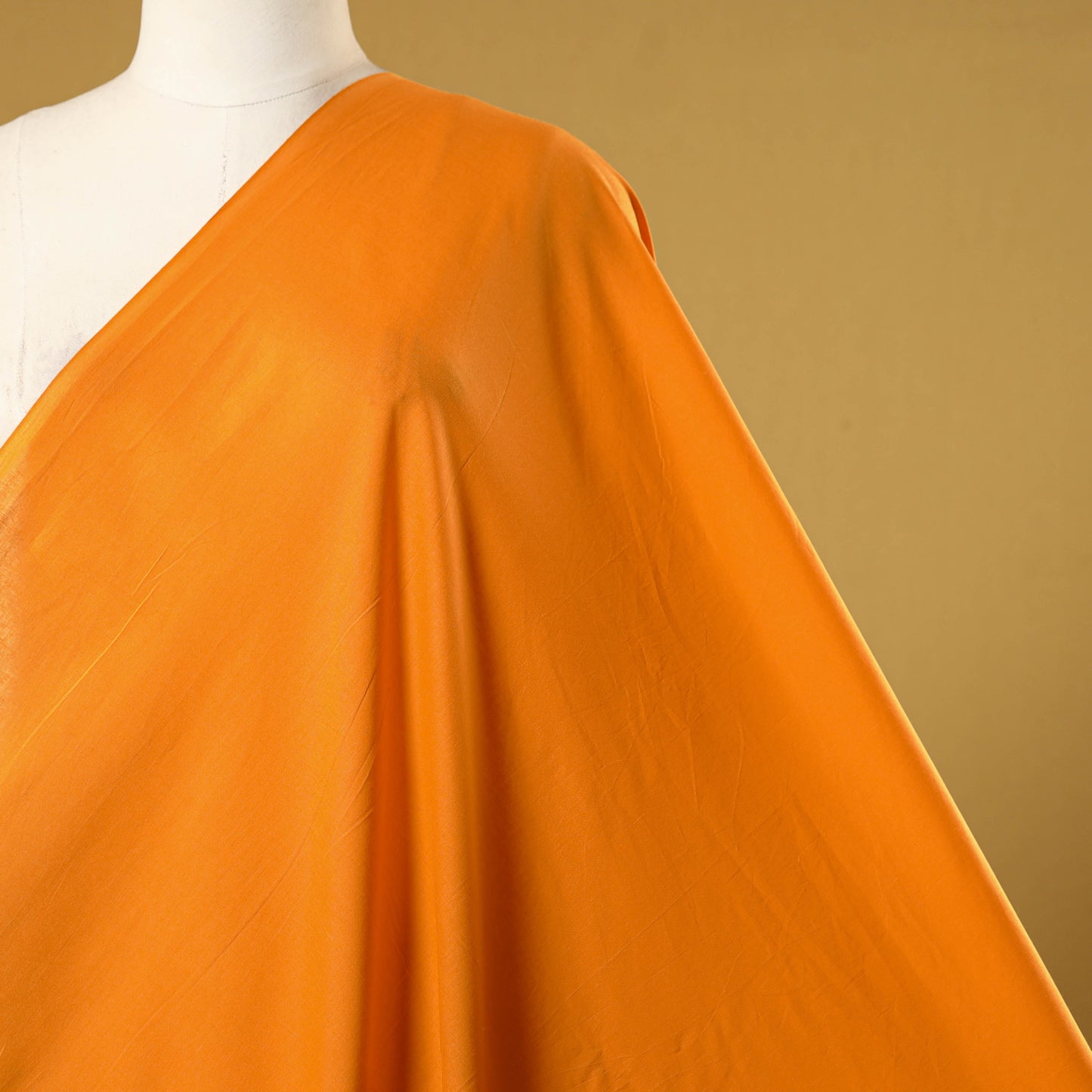 Orange - prewashed cotton plain fabric 15 - handcrafted