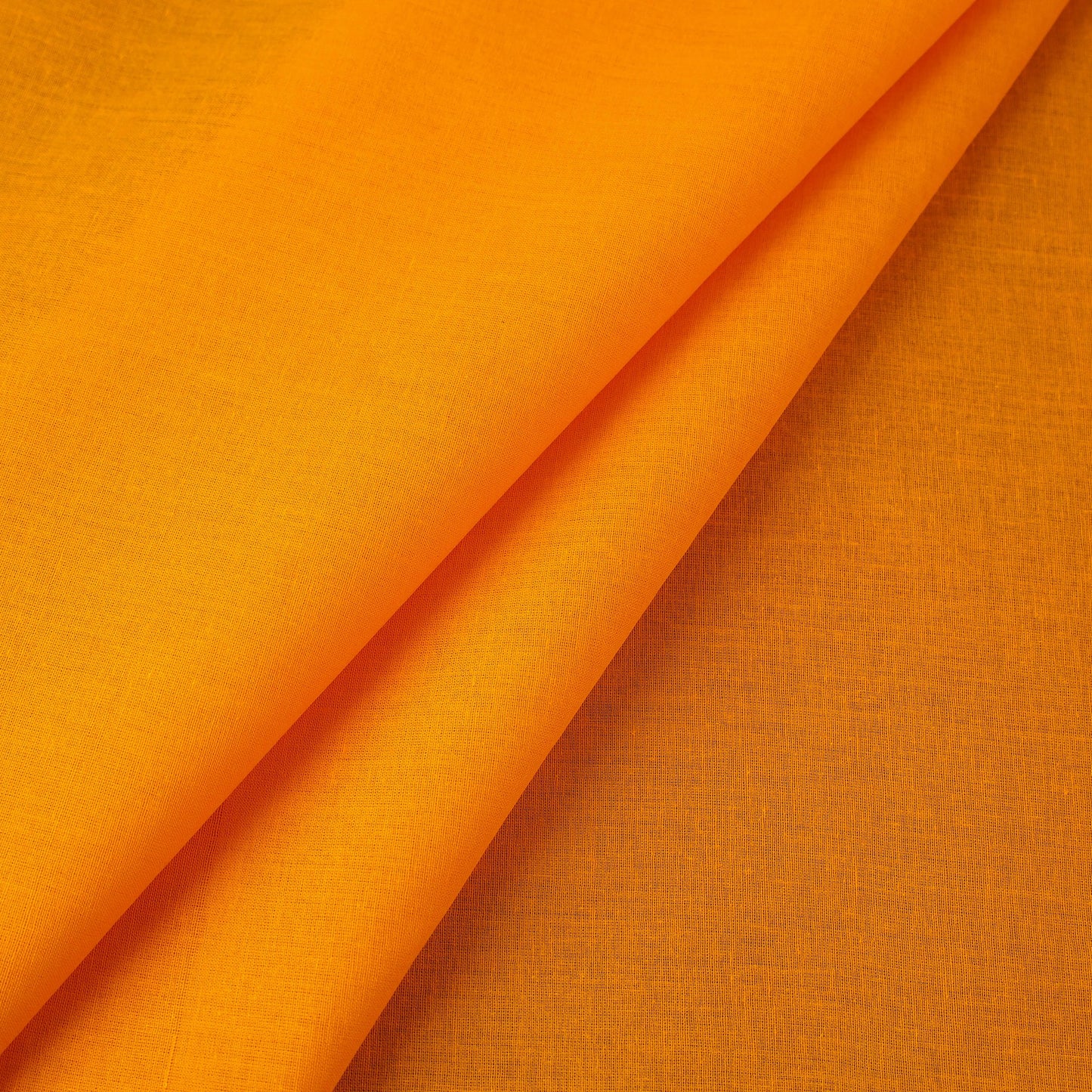  Orange Prewashed Plain Cotton Fabric