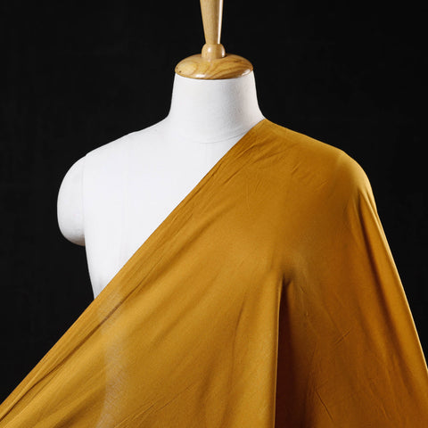 Buy Orange Prewashed Plain Cotton Fabric