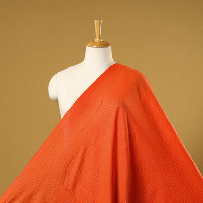 Orange - prewashed running stitch cotton plain fabric 03