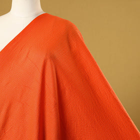 Orange - prewashed running stitch cotton plain fabric 03