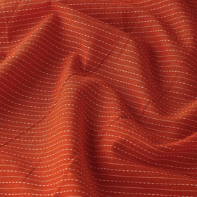  Orange Prewashed Running Stitch Plain Cotton Fabric
