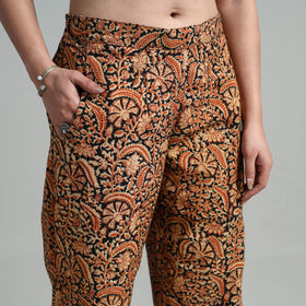 Orange - Block Printed Cotton Pedana Kalamkari Palazzo 03