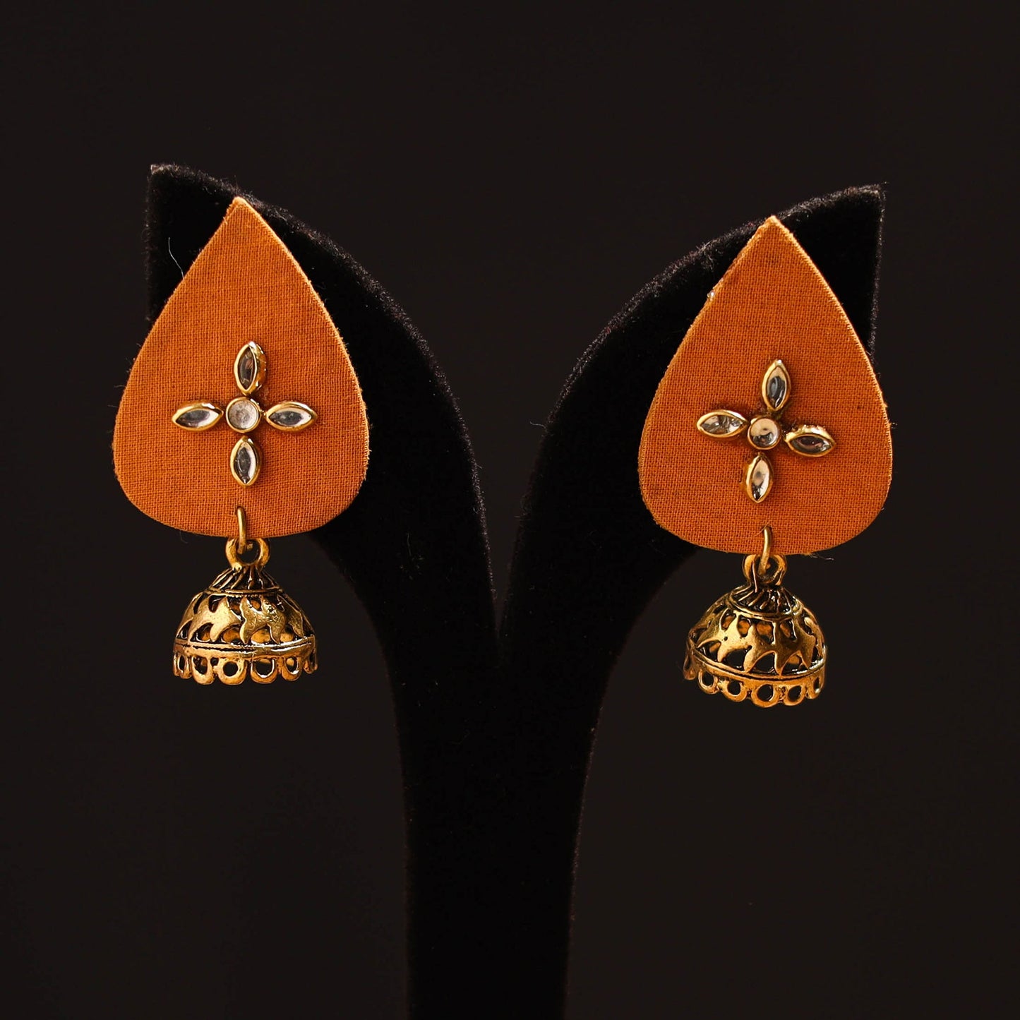 Priya Stone Work Fabart GS Jhumka Earrings