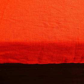 Orange - pure handloom cotton double bed cover from bijnor
