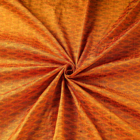 Orange - pure handloom raw silk pochampally ikat fabric 02