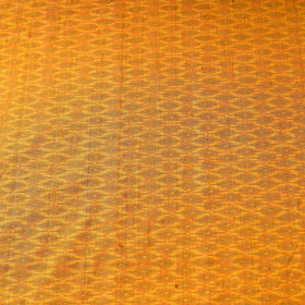 Orange - pure handloom raw silk pochampally ikat fabric 02