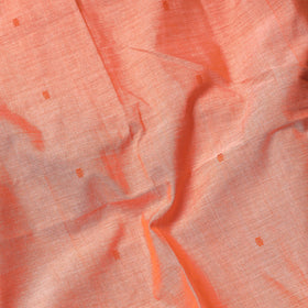 Orange - Pure Handloom Thread Buti Cotton Unisex Kurta Material - 3 Meter