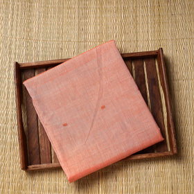 Orange - Pure Handloom Thread Buti Cotton Unisex Kurta Material - 3 Meter