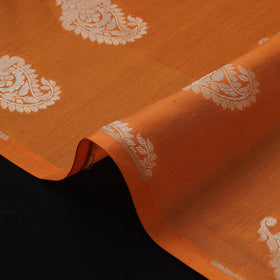 Pure handwoven silk cotton brocade banarasi fabric 05