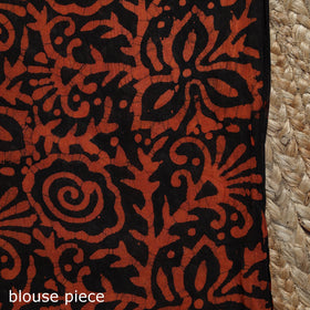 Pure mul cotton hand block batik print saree 07