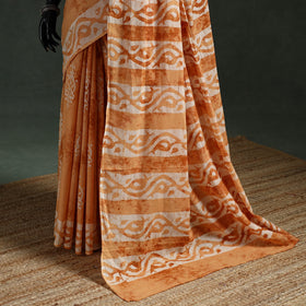 Pure mul cotton hand block batik print saree 44