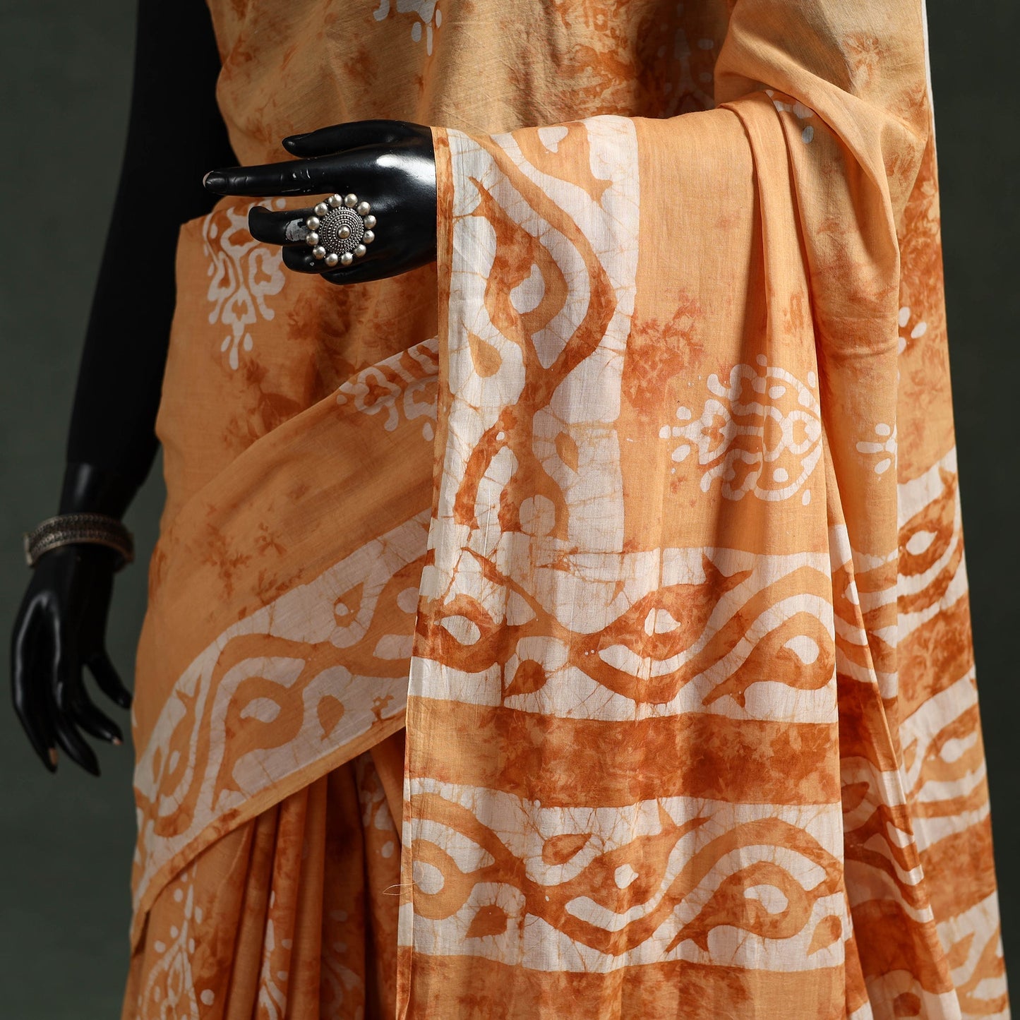 Pure mul cotton hand block batik print saree 44