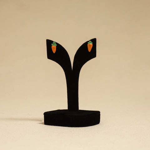 Quirklets handpainted clay stud earrings 42 - handcrafted