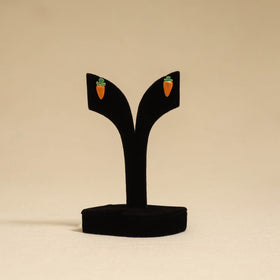 Quirklets handpainted clay stud earrings 42 - handcrafted