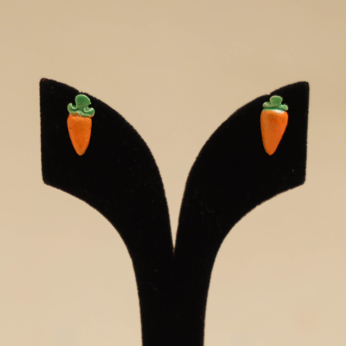 Quirklets handpainted clay stud earrings 42 - handcrafted