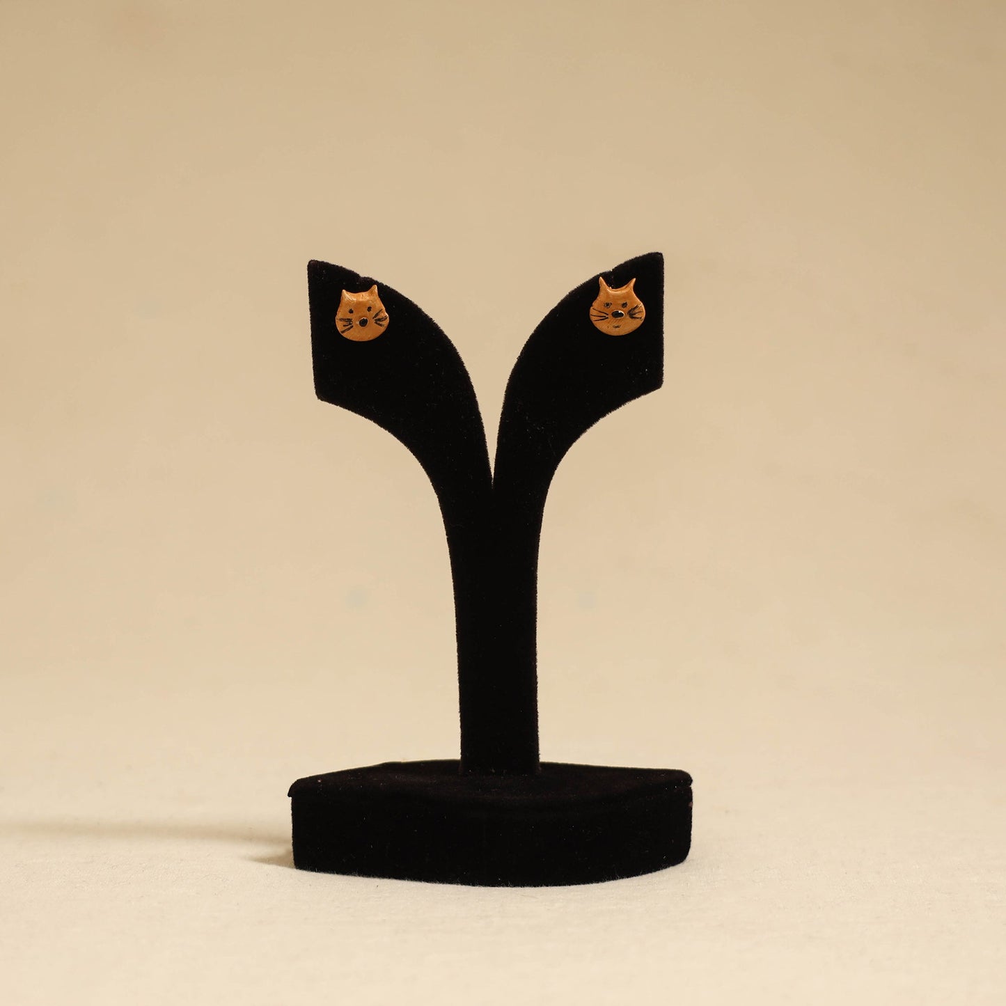 Quirklets handpainted clay stud earrings 44 - handcrafted