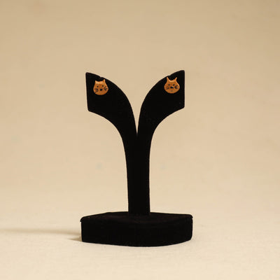 Quirklets handpainted clay stud earrings 44 - handcrafted